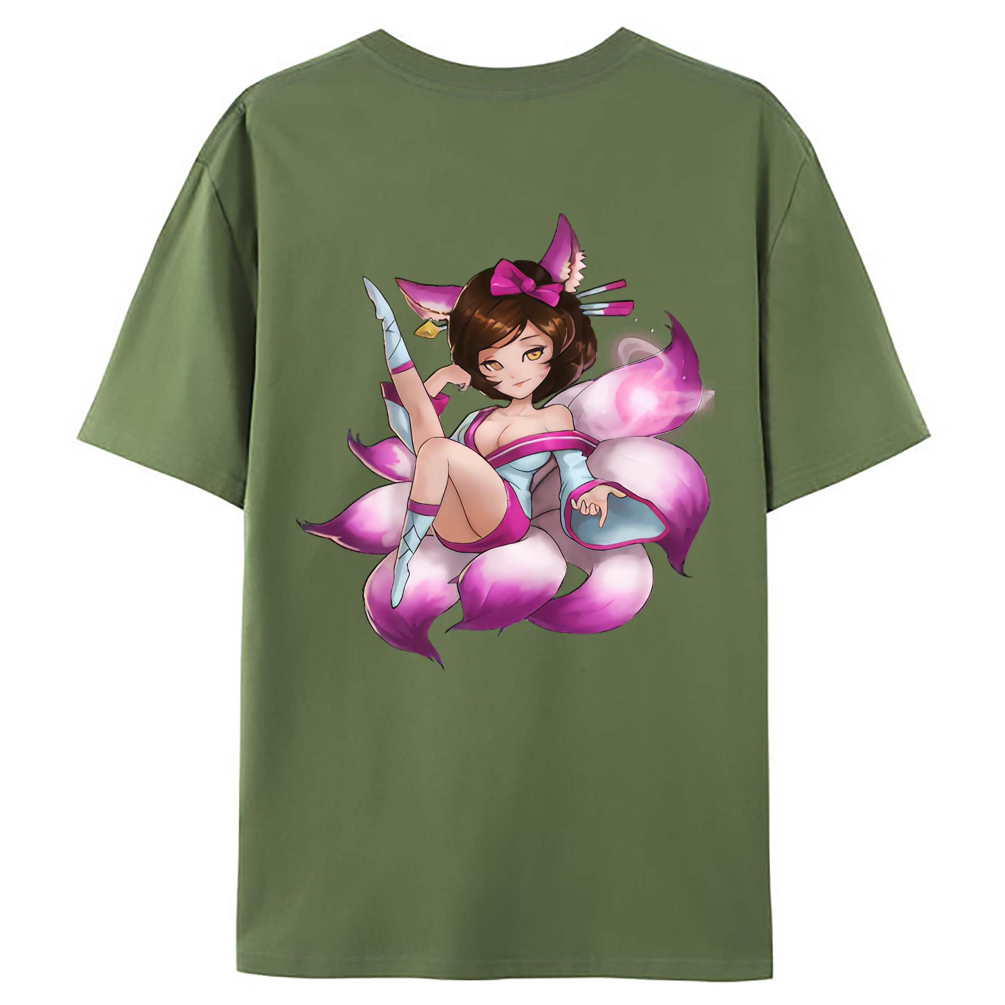 （画像用） リーグ・オブ・レジェンド League of Legends LOL 綿100％ メンズ半袖Tシャツ（バックプリント） 通気性